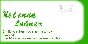 melinda lohner business card